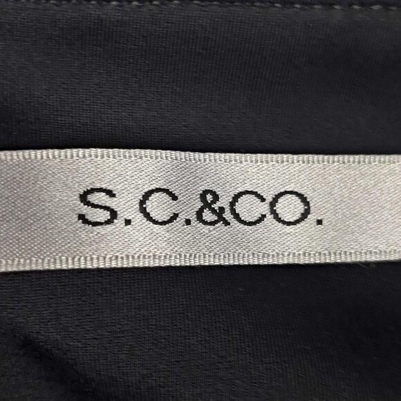 S.C.&Co. Size Medium Black White Skort Floral Leaves Pull On Style Front Pockets - Picture 7 of 9